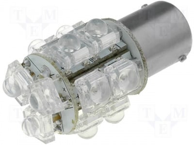Автомобилна лампа LED L-ALRDA13R Lamp 13xLED, BA15S, red, 12V 14,8lm 360°